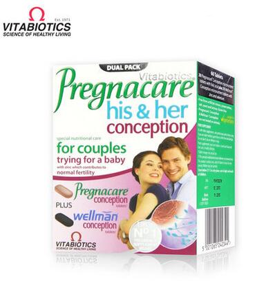 vitabiotics pregnacare男女備孕復(fù)合維生素葉酸60粒